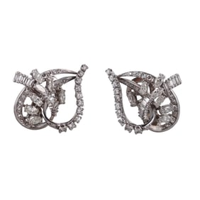 Platinum 3ctw Diamond Earrings