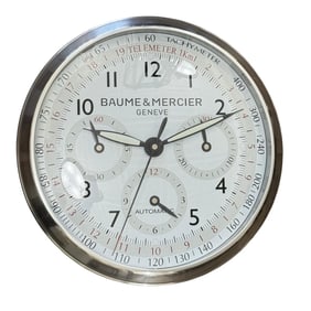 Baume & Mercier Chronograph Wall Clock Store Display