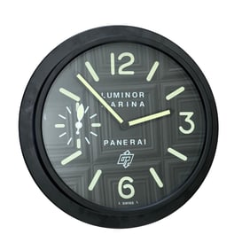 Panerai Luminor Marina Black Seal Wall Clock Store Display
