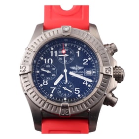 Breitling Avenger Black Dial Chronograph Titanium Watch E13360