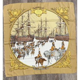 Hermes Marine et Cavalerie Silk Scarf
