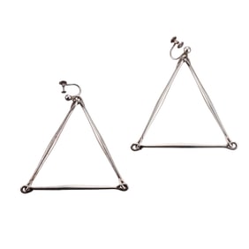 Georg Jensen Sterling Silver Triangle Earrings 153
