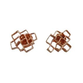 1970s Modernist 14k Yellow Gold Earrings