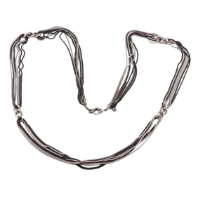 David Yurman Silver Multi Chain Necklace