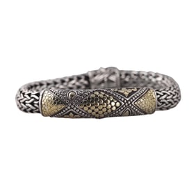 John Hardy Dots 18k Gold Sterling Silver Classic Chain Bracelet