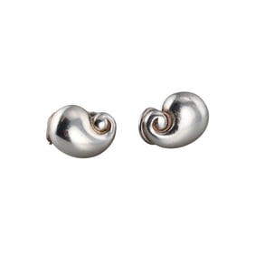 Angela Cummings Sterling Silver Swirl Motif Earrings