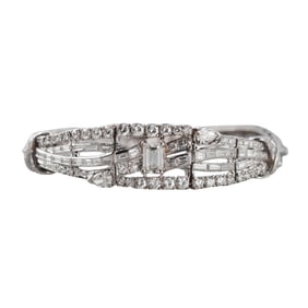 Midcentury 14.57ctw Diamond Platinum Bracelet