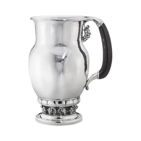 Georg Jensen Grape Sterling Silver Ebony Pitcher 407A