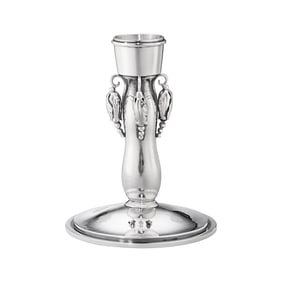 Georg Jensen Blossom Sterling Silver Candlestick 2 Pair