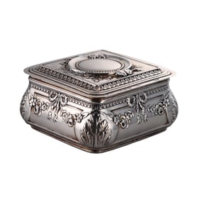 Antique Continental Sterling Silver Vanity Box