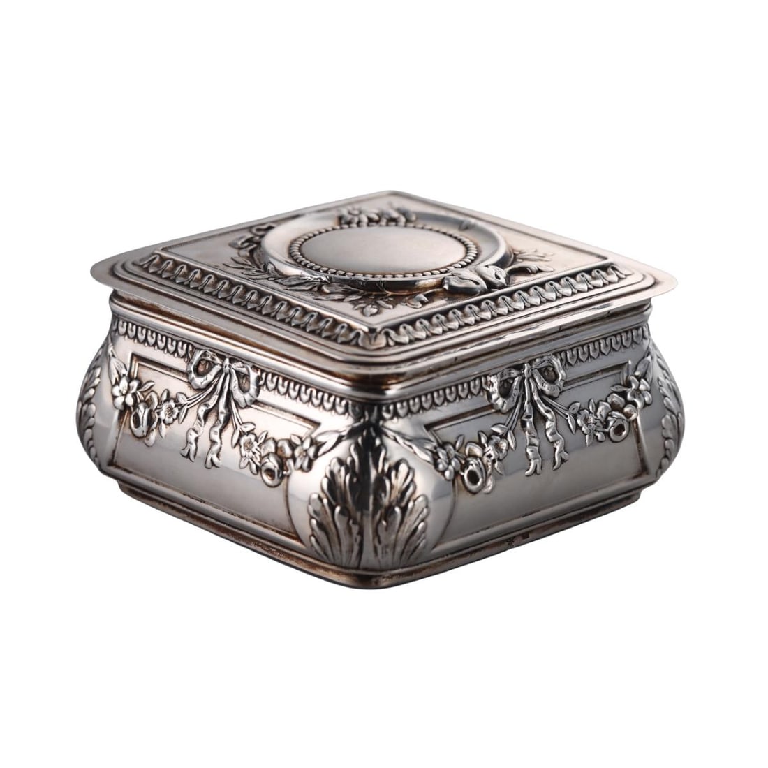 Antique Continental Sterling Silver Vanity Box (1 of 5)