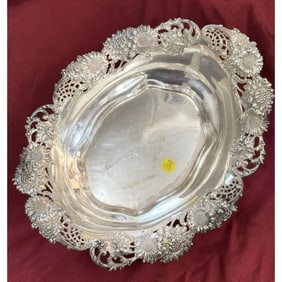 Dominick & Haff Sterling Chrysanthemum Footed Bowl