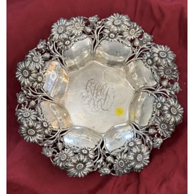 Whiting J. E. Caldwell & Co Sterling Chrysanthemum Bowl