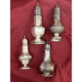 Antique English American Sugar Shaker Lot of 4