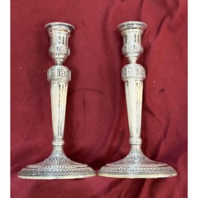 Tiffany & Co Makers Sterling Candlestick Holders Pair