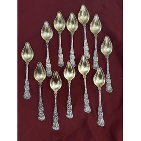 12 Durgin Heraldic Pattern 1888 Sterling Silver Citrus Spoon