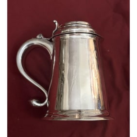 Early American Andrew Tyler Boston Coin Silver Tankard