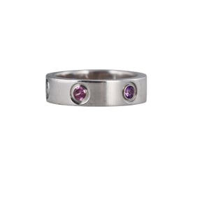 Cartier Love 18k Gold Multi Sapphire Band Ring