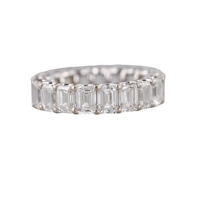 5.50ctw Diamond Platinum Eternity Wedding Band Ring