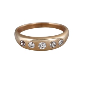 Antique 14k Gold Diamond Gypsy Ring