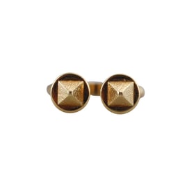 David Webb 18k Yellow Gold Bastille Ring