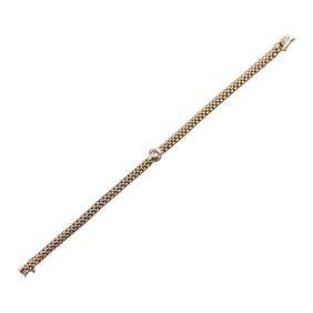 14k Gold Diamond Woven Bracelet