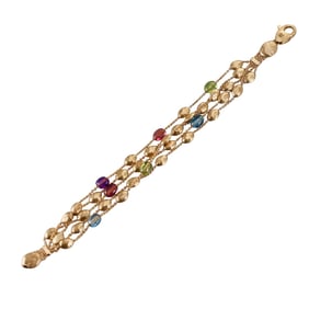 Marco Bicego 18k Gold Paradise 5 Strand Gemstone Bracelet