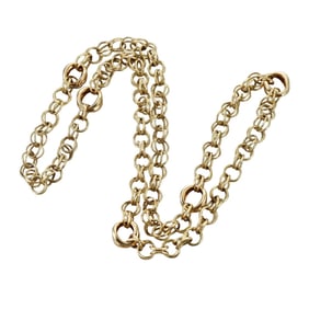 Tiffany & Co Vintage 18k Gold Link Long Necklace