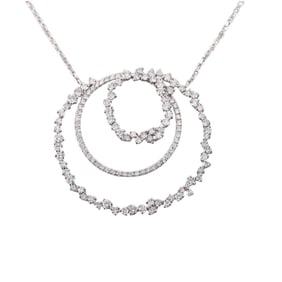14k Gold 2ctw Diamond Pendant Necklace