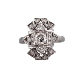 Art Deco Platinum Diamond Ring