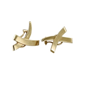 Tiffany & Co Picasso Graffiti X 18k Gold Earrings