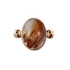 14k Gold Rutilated Quartz Ring