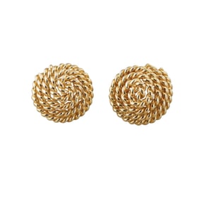 Tiffany & Co 18k Yellow Gold Spiral Rope Earrings