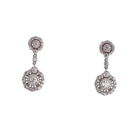 14k Gold Diamond Drop Earrings