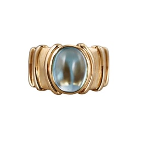 Marina B 18k Gold Blue Topaz Ring