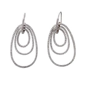 18k Gold Diamond Drop Earrings