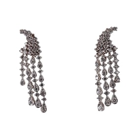 14k Gold Diamond Drop Earrings
