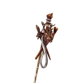 Antique 18k Gold Hunter Stick Pin
