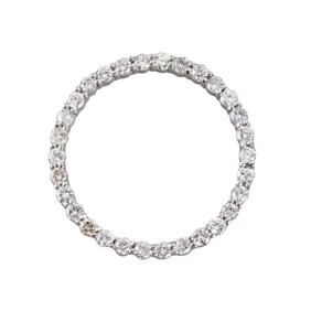 18k Gold 2.80ctw Diamond Open Circle Pendant