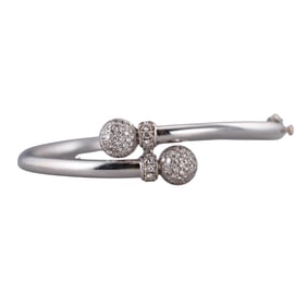 18k White Gold Diamond Bypass Ring
