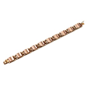 Retro Continental 14k Rose Yellow Gold Bracelet