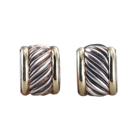 David Yurman Silver 14k Gold Earrings