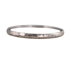 Yossi Harari Silver Diamond Bangle Bracelet