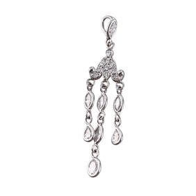 14k Gold Diamond Drop Pendant