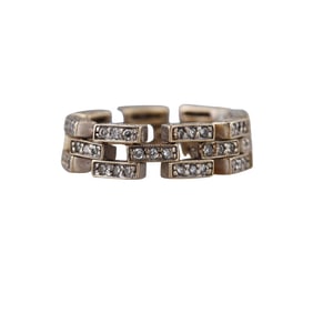 18k Gold Diamond Chain Band Ring