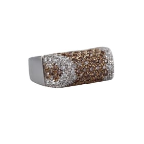 Damiani 18k Gold Fancy Diamond Ring