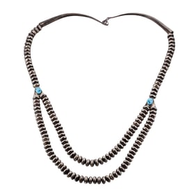 Native American Sterling Silver Turquoise Necklace