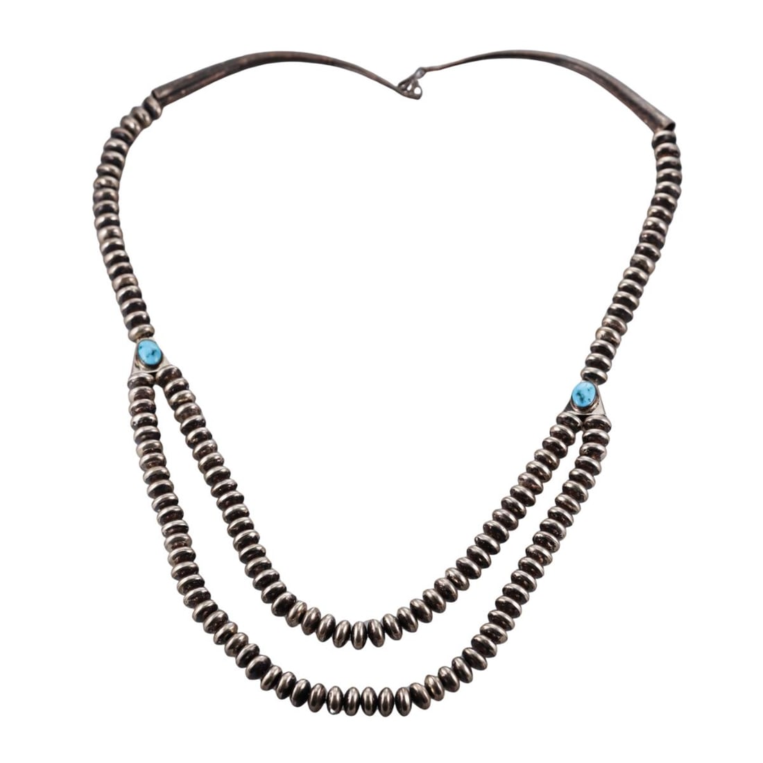 Native American Sterling Silver Turquoise Necklace (1 of 5)