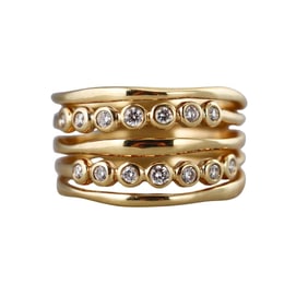 Ippolita 18k Gold Diamond Band Ring