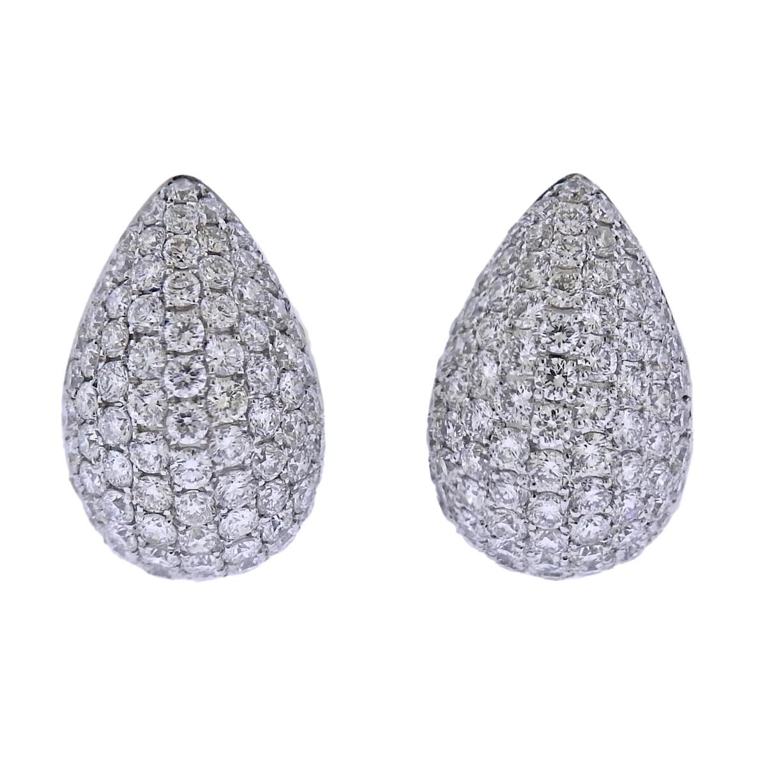 Bucherer Gold 1.62ctw Diamond Earrings: Metal : 18k White Gold Designer : Bucherer Gemstone : Diamonds 1.62ctw. Measurements : Earrings are 15mm x 10mm. Marked: : CB 750. Weight: : 7.1 grams Condition: <